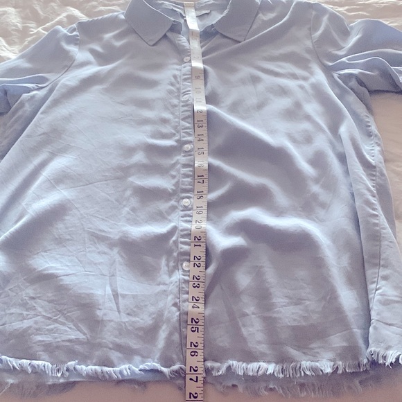 MARC NEW YORK (ANDREW MARC)™️ Women's Size L Light Blue 3/4 Sleeve Shirt - Picture 9 of 13